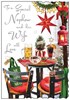 Jonny Javelin Nephew & Wife Christmas Card - Table Mulled Wine & Beer 9 x 6.25"