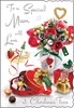 Jonny Javelin Mum Christmas Card - Chocolate Cocktail & Flowers Foil 9x6.25"