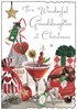 Jonny Javelin Granddaughter Christmas Card - Cocktail Glass Bottle Bambi 9x6.25"