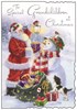 Jonny Javelin Grandchildren Christmas Card - Santa Snowman & Gifts Foil 9x6.25"