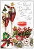 Jonny Javelin Daughter & Son-in-Law Christmas Card - Glasses & Candle 9x6.25"