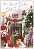Jonny Javelin Brother & Sister-in-Law Christmas Card - Living Room Foil 9x6.25"