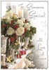 Jonny Javelin Someone Special Christmas Card - White Roses Red Berries 9x6.25"