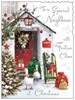 Jonny Javelin Neighbour Christmas Card - Ducks Outside House Foil 7.25x5.5"
