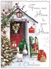 Jonny Javelin House to House Christmas Card - Ducks Outside House Foil 7.25x5.5"