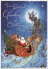 Jonny Javelin Grandson Christmas Card - Santa Sleigh at Night with Foil 9x6.25"