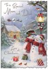 Jonny Javelin Mum & Dad Christmas Card - Snowmen Glitter & Foil 9x6.25"