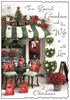 Jonny Javelin Grandson & Wife Christmas Card - Cafe Noel with Glitter & Foil 9x6