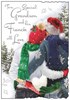 Jonny Javelin Grandson & Fiancée Christmas Card - Couple in Hats 9x6.25"