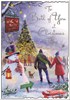 Jonny Javelin Both Of You Christmas Card - Xmas Couple Skating & Foil 9x6.25"