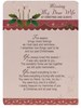 Loving Memory Christmas Graveside Memorial Card - Missing My Dear Wife 6" x 4"