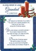 Loving Memory Christmas Graveside Memorial Card - Dear Grandad 6" x 4"
