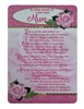 Loving Memory Graveside Memorial Card - Dear Mum Pink Roses 6.25" x 4.25"