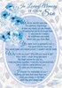 Loving Memory Graveside Memorial Card - Blue and White Dear Son 6x4"