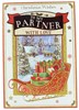 Partner Christmas Card - Houses in Snow, Sleigh of Gifts Glitter & Foil 10 x 7"