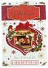Girlfriend Christmas Card -Robins Fireplace Stockings Gifts Glitter & Foil 10x7"