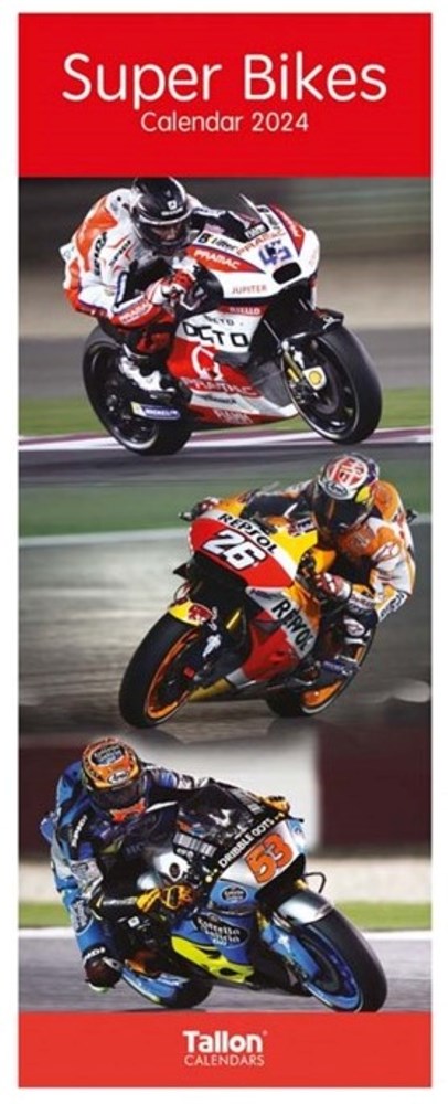 2024 Slim Month To View Spiral Bound Photo Wall Calendar - Super Bikes 2024 Slim Month To View Spiral Bound Photo Wall Calendar - Super Bikes