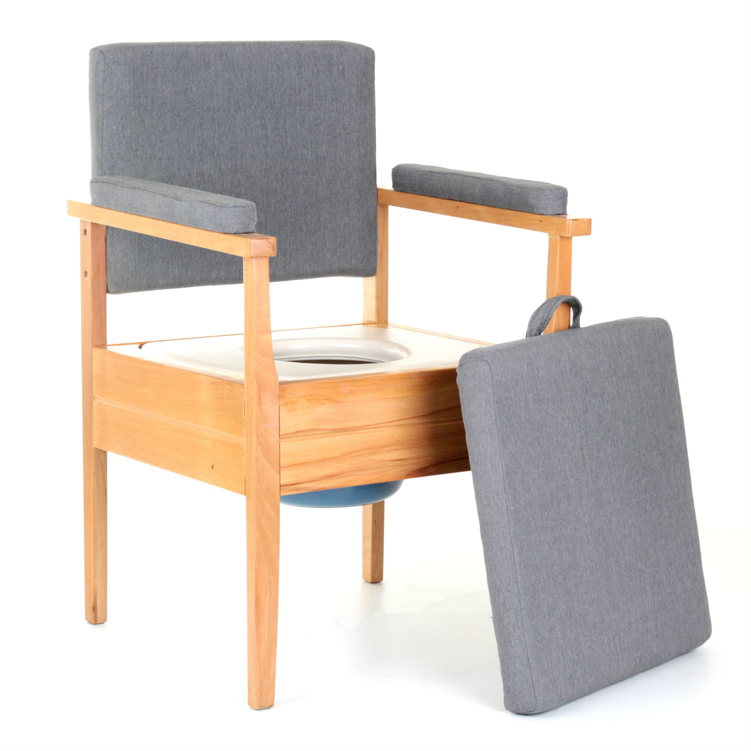 Ludlow Bedside Lightweight Discrete Commode with Grey Seat eBay