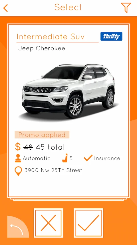 Carla App, Jeep Cherokee
