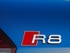 אאודי R8 2016 - 2017 קופה  -  כחול  - סמל אחורי