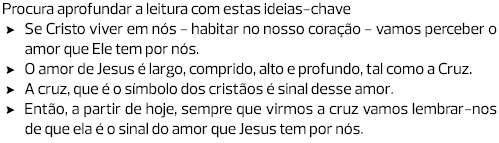 Procura aprofundar a leitura com estas ideias-chave Se Cristo viver em nós - habitar no nosso coração - vamos percebe...