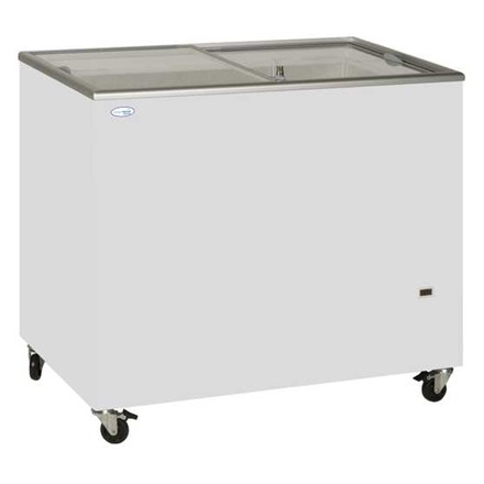 Tefcold IC400SC Sliding Flat Glass Lid Chest Freezer