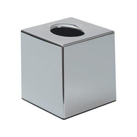 Chrome Cube Tissue Holder