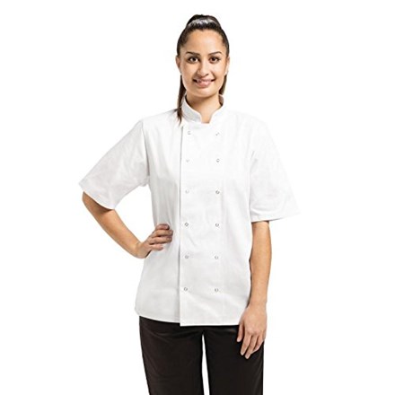 Whites Chefs Clothing Apparel A211-L Vegas Chef Jacket, Short Sleeve, White