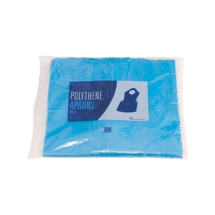 A305 100 x Disposable Aprons (Blue)