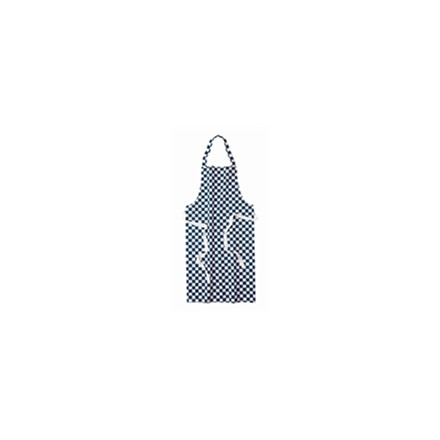 Whites Chef Clothing A554 Bib Apron Polycotton Blue/White Check Chef Clothing Ap