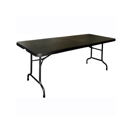Bolera Centre Folding Table Black 6 Ft