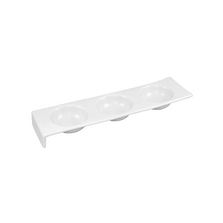 4x Olympia CD734 32 x 325 x 90mm 3 Bowl Dipping Platters Crockery