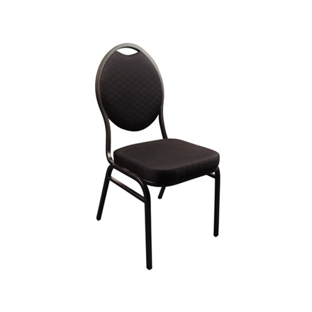 4x Bolera CE142 Black Oval Back Banqueting Chairs Furniture