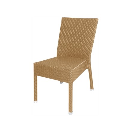 4x Bolera wicker side chair Natural (Pack of 4)