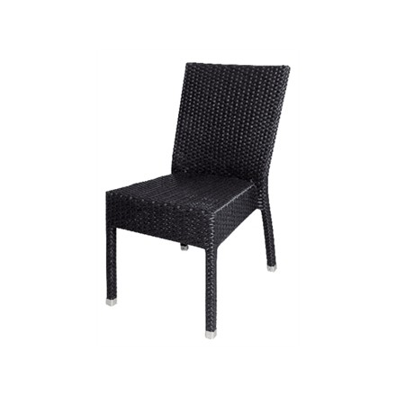 4x Bolera wicker side chair charcoal (Pack of 4)