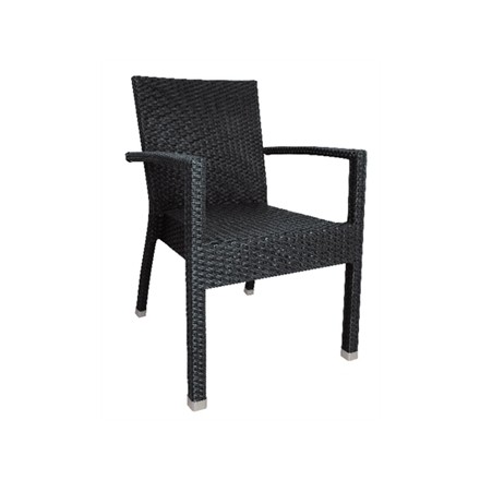 4x Bolera wicker Armchair Charcoal (Pack of 4)