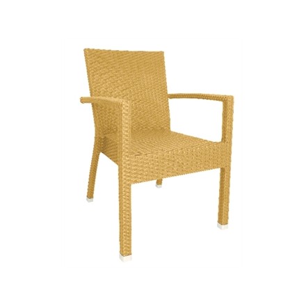 4x Bolera wicker armchair Natural (Pack of 4)