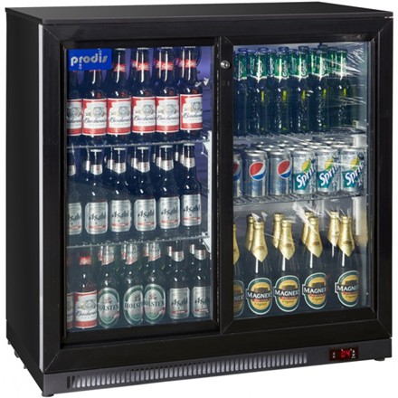 Prodis NT2BS Black 2 Sliding Doors 220 litres 900mm
