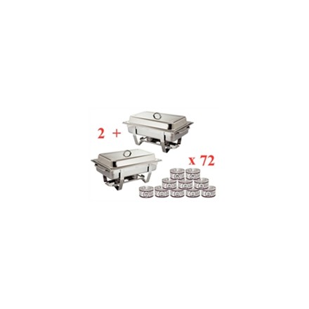 S601 Sale Offer : Milan Chafer (Pack 2) S300 with 72 Olympia Gel Fuel Tins CE241