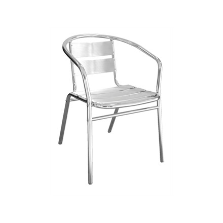 4x Bolera Stacking Aluminium Chairs