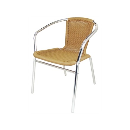 4x Bolera U422 Natural Stacking Wicker Chairs