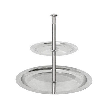 U801 2 Tier Stainless Steel Service Display Tray
