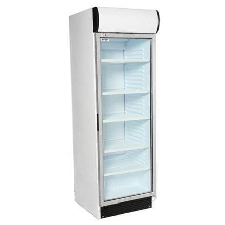 Artikcold VIZ372C Glass Door Display Refrigerator with Canopy