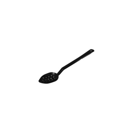 Kristallon W679 13"/330mm Long Serving Spoon - Perforated Black Polycarbonate Ut