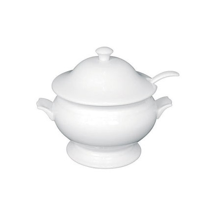 Olympia Y094 88oz (2.5Ltr) Soup Tureen & Ladle Crockery
