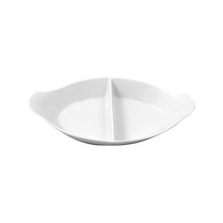 6x Olympia Y101 360(W) x 195(D) mm Divided Oval Eared Dishes Crockery