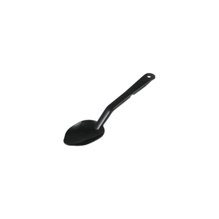 Kristallon Y547 11"/290mm Plain Serving Spoon Black Polycarbonate Utensils