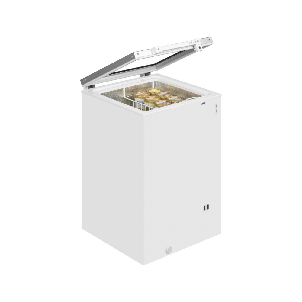 Interlevin ST160 Hinged Glass Lid Chest Freezer