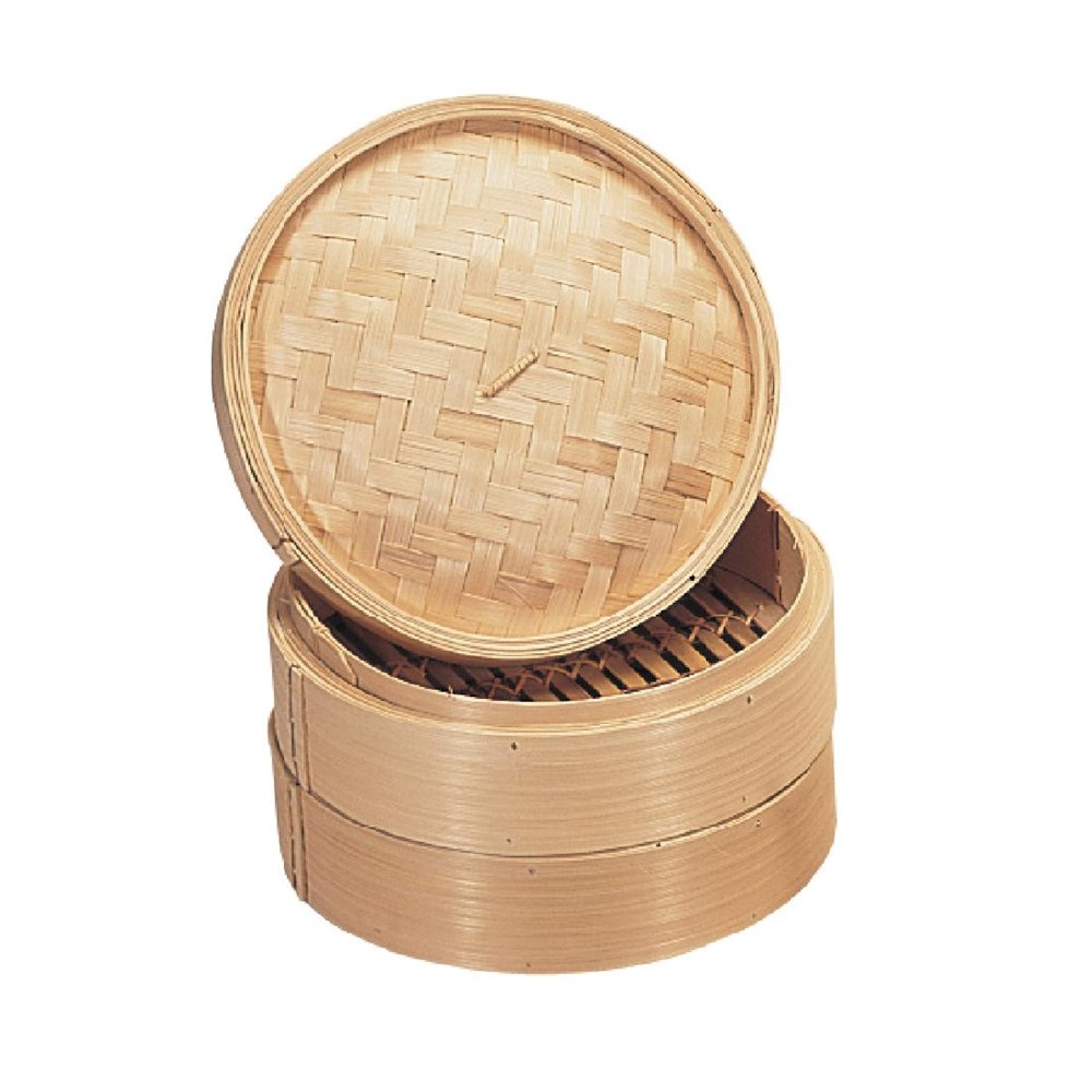 ACME 6" Bamboo Food Dim Sum Steamer with lid Dim Sum Steamer