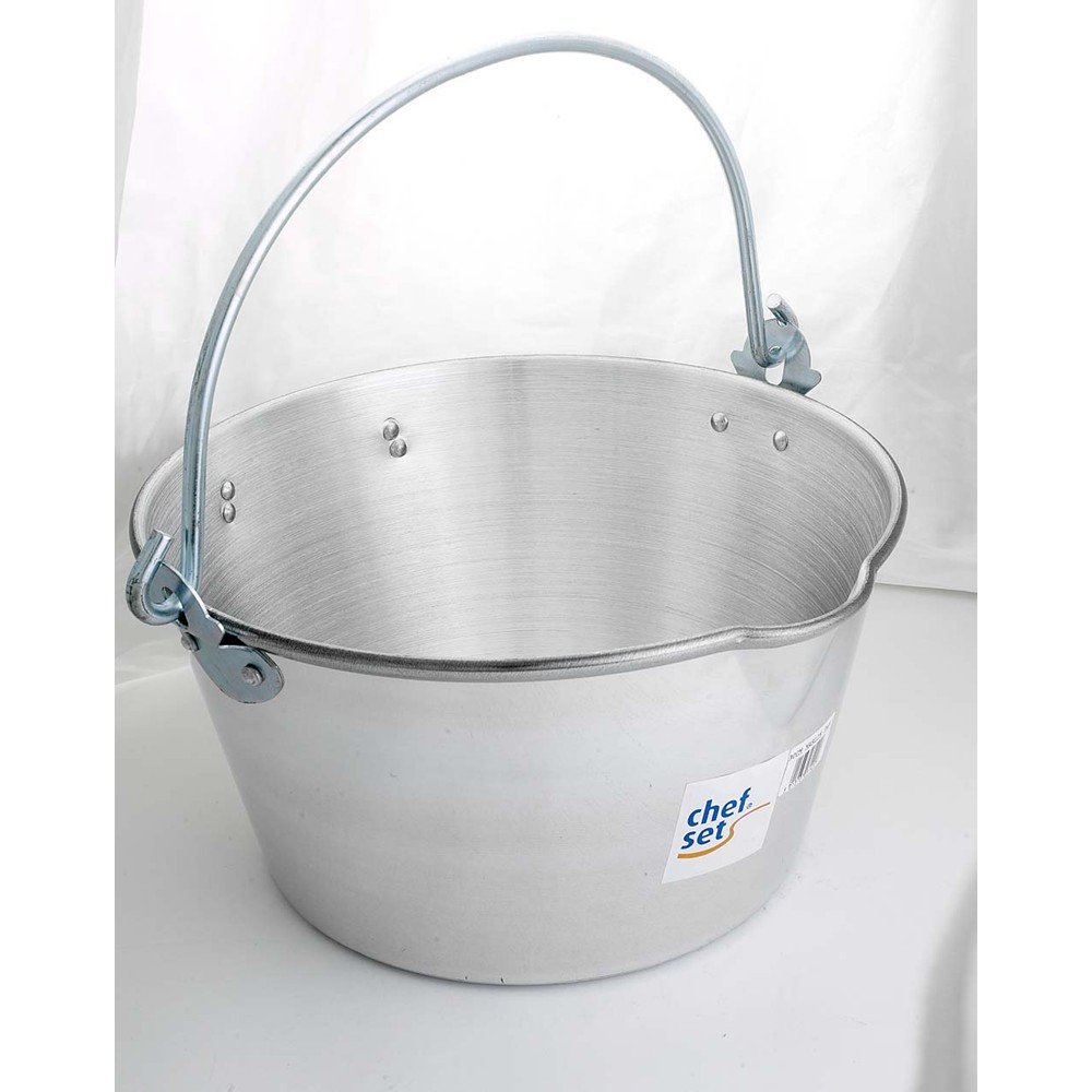 McSunley Prep•N•Cook Maslin Pan 9Qt – Induction Compatible, Pour Spout, Laser Etched Measurements